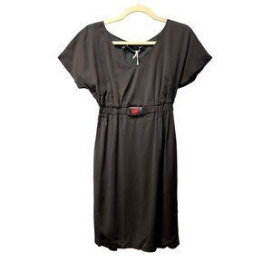 Love Moschino Logo Heart Belt Black Mini Dress Size US 4 NWT